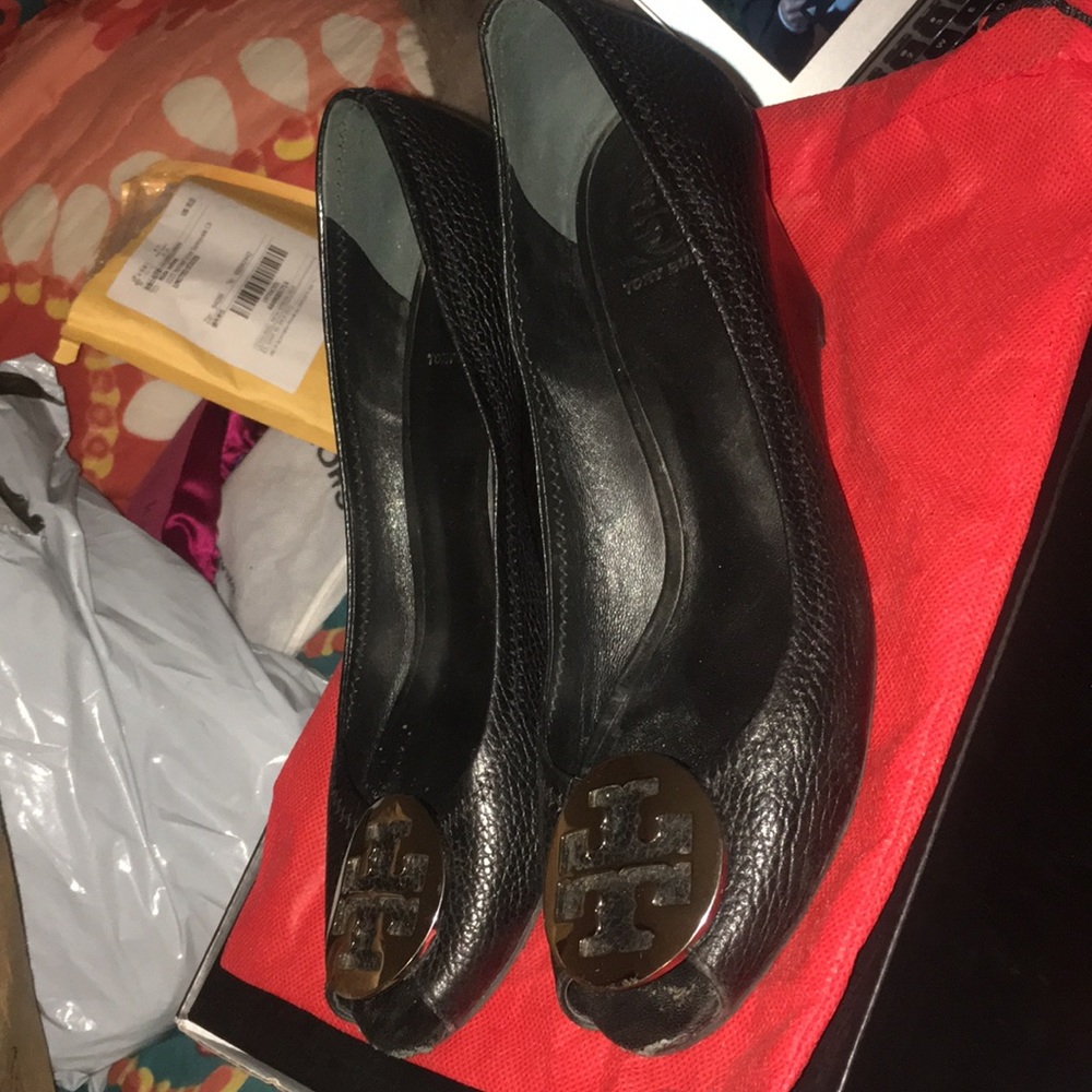Tory Burch Black Wedges